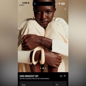 Sezane Luca Bracelet Set Ecru - NWOT